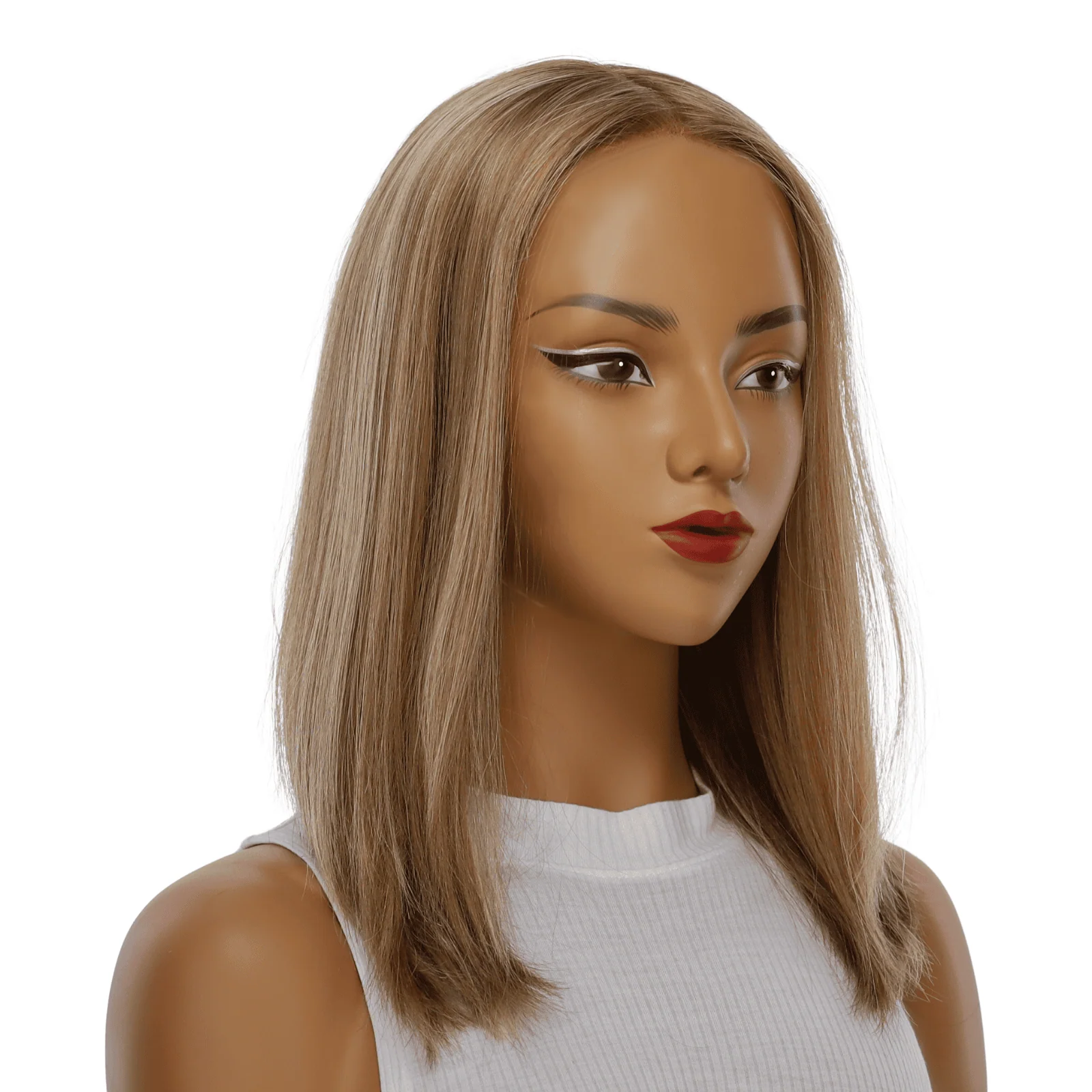 16″ Ponytail Silk Part Wig Medium Blonde