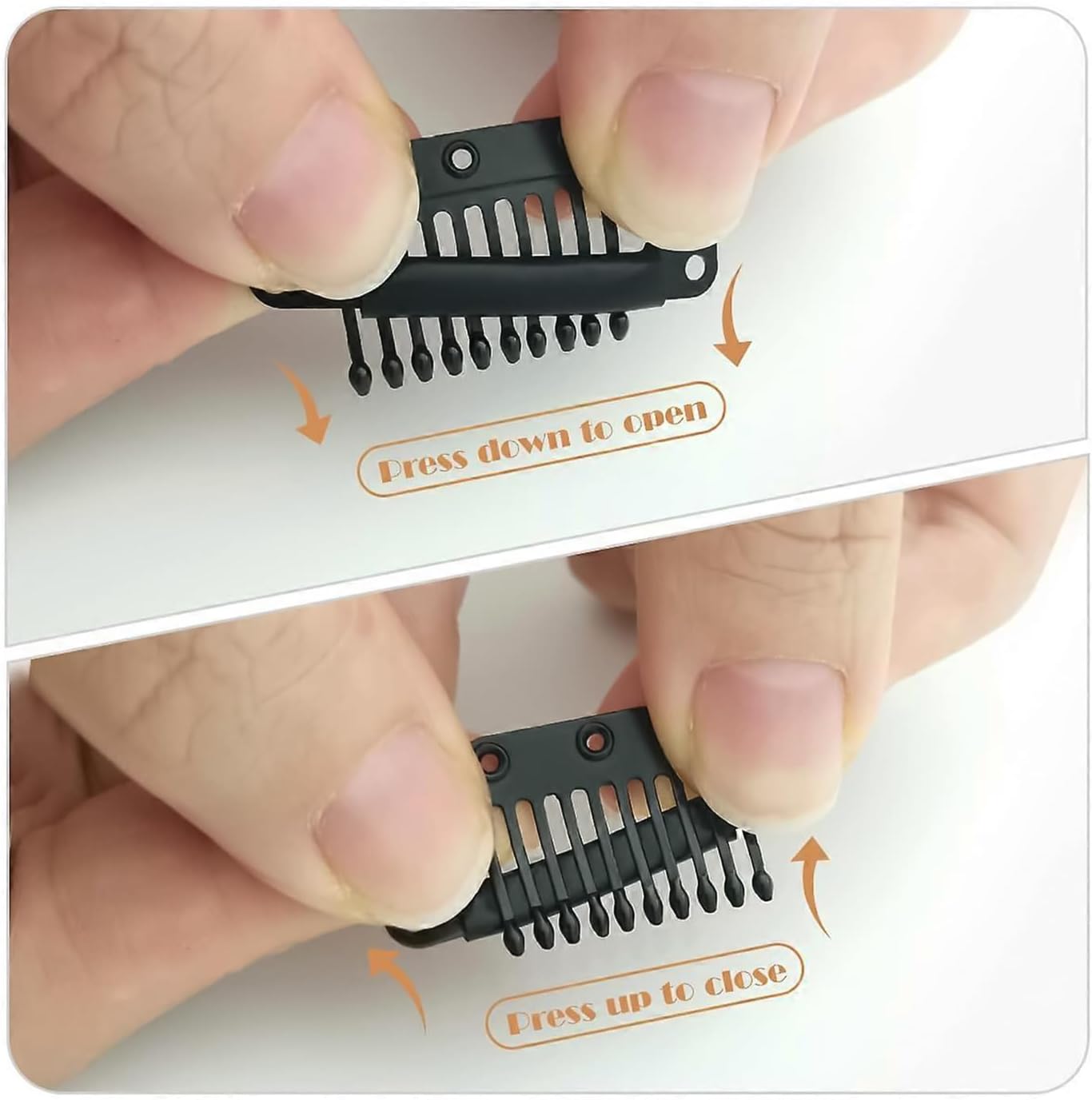 Snap Clips - For Hair Extensions & Wigs, 3.5CM X 2CM, Pack Of 5 Pieces - Image 4