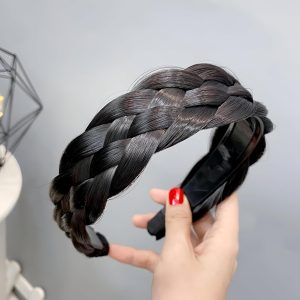 Woven Headband - A woven-inspired accessory featuring a braid wig and twist design that clips easily